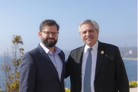 Gabriel Boric y Alberto Fernández 