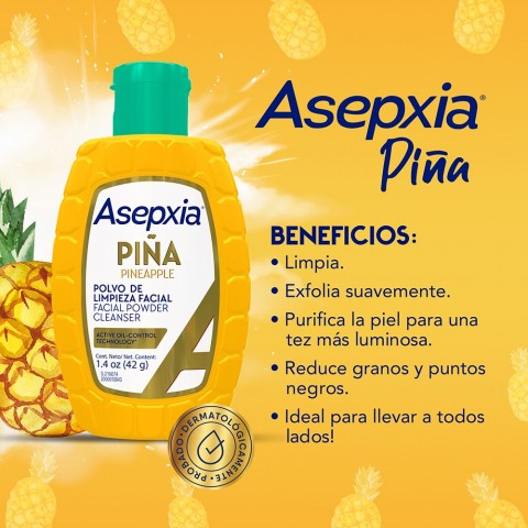 polvo asepxia piña cuidado de la piel